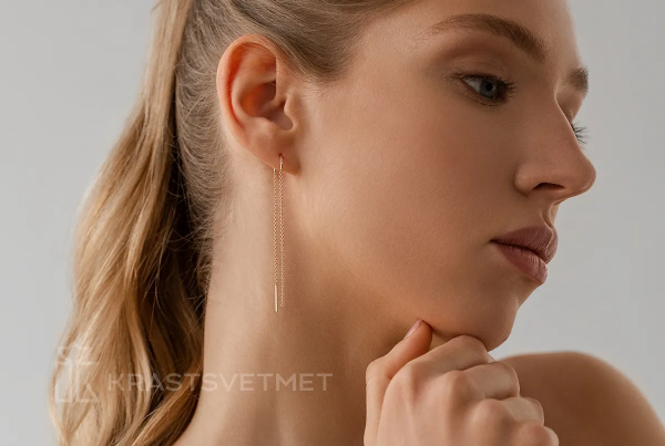 Серьги из красного золота «Двойная Кобра»